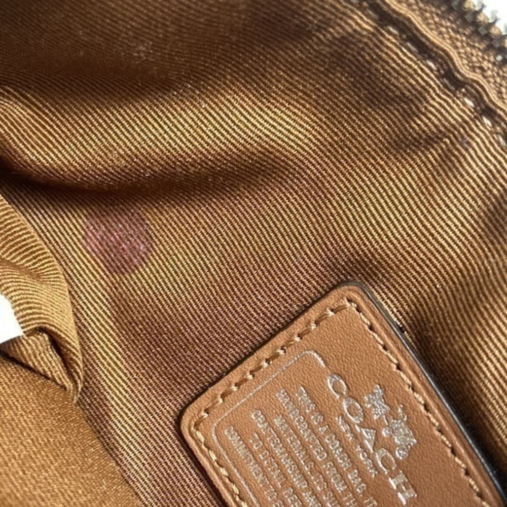 Coach brown leather shearling trimmed wristlet bag - Picture 10 of 10